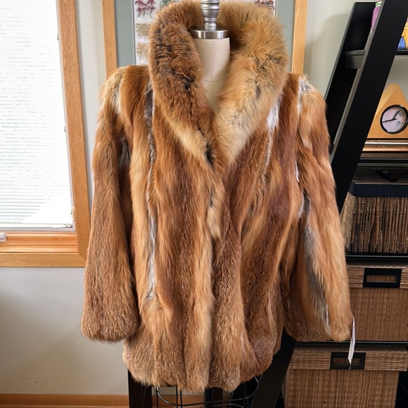 Genuine Natural Red Fox Fur Jacket - NWT - Picture 6 of 17